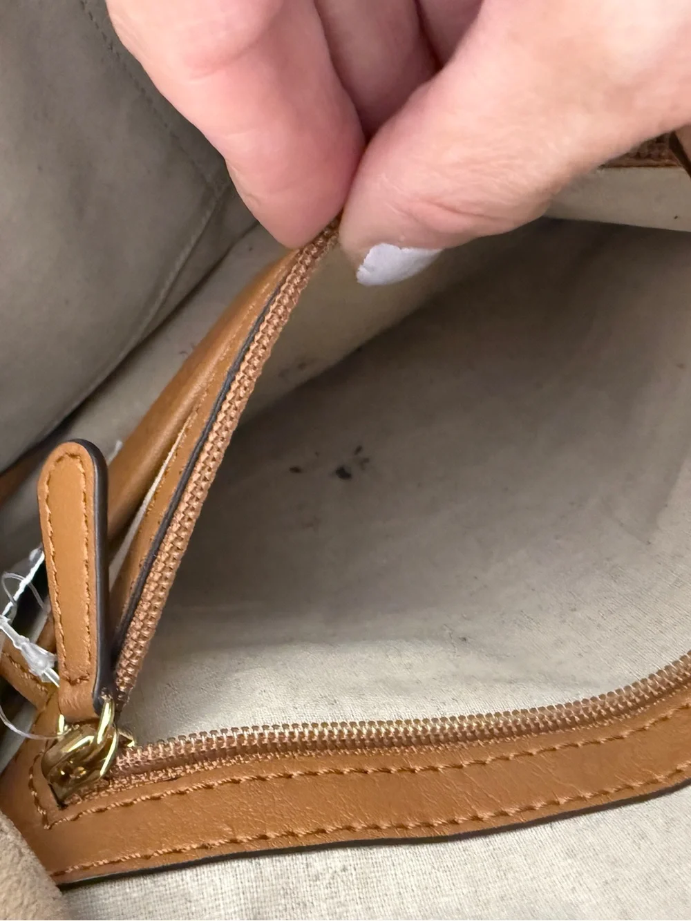 Michael Kors Vivian Large Woven Suede Hobo Bag - Shell / Acorn - NWT